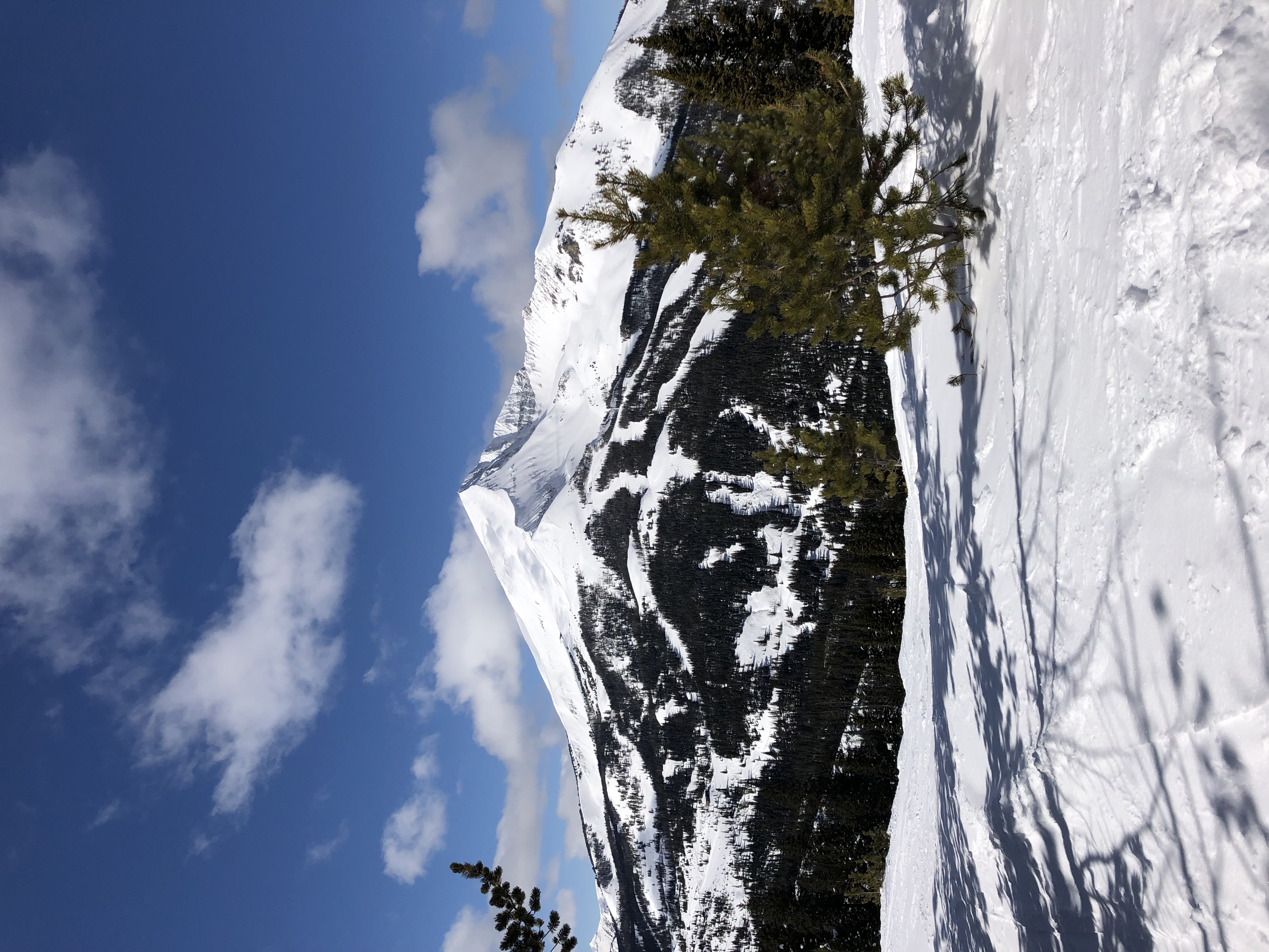 Mountain lake and peak, Big Sky, MT